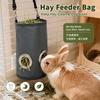 Rabbit Hay Bag Hanging Washable Adjustable Easy Install Gnawing Resistant Hamster Hedgehog Automatic Feeding Bag Pet Supplies