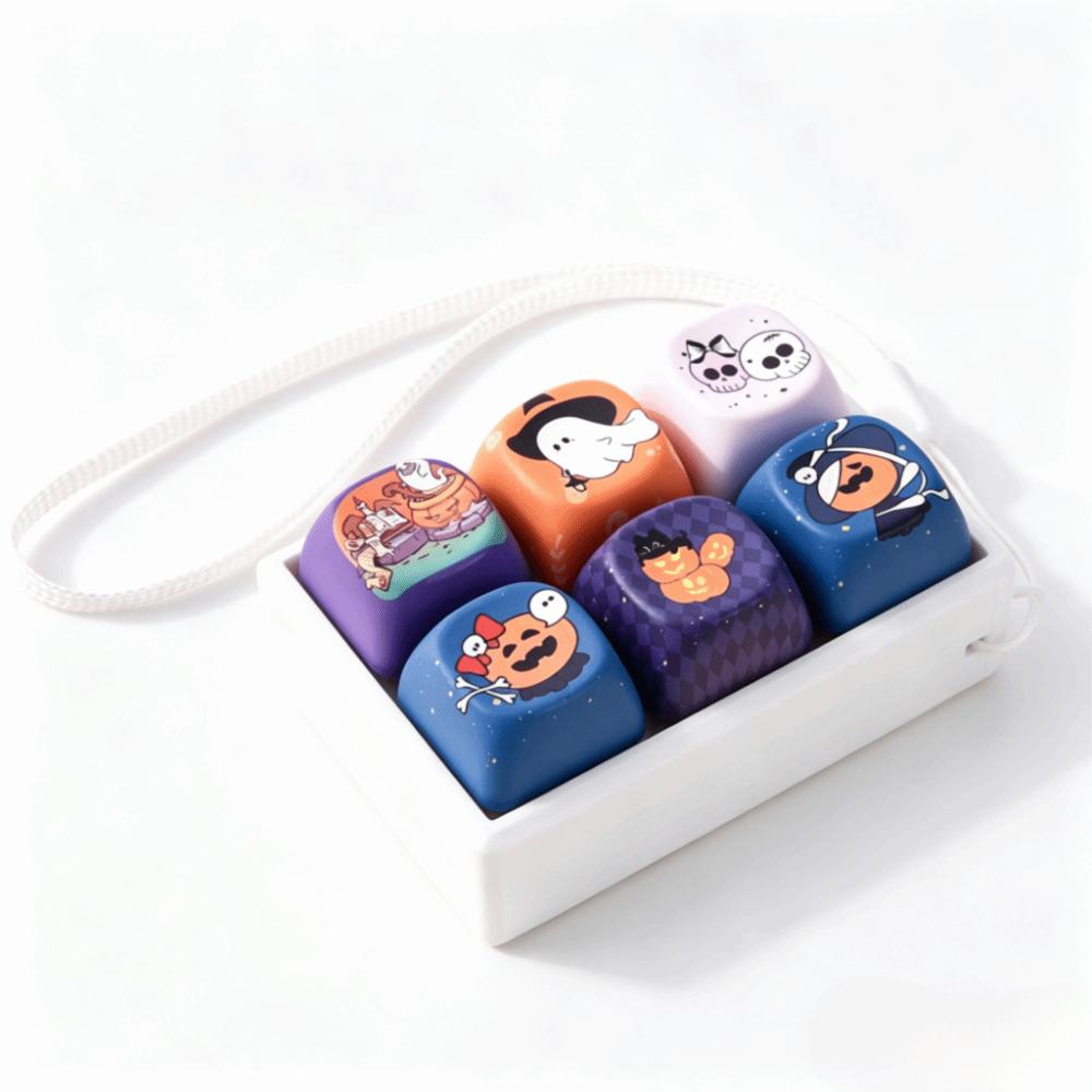 Creative Design Fidget Clicker Keychain Cute Shape Finger Keyboard Pendant  Daily Use