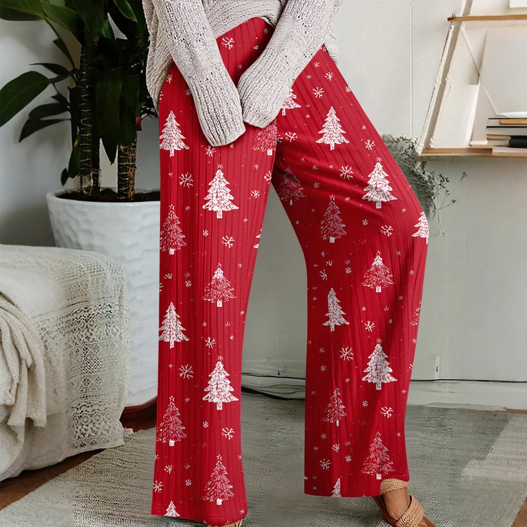 Pajama Pants, Sleepwear, Casual Drawstring Elastic Waist Pants, Comfortable Straight-leg Loose Pants