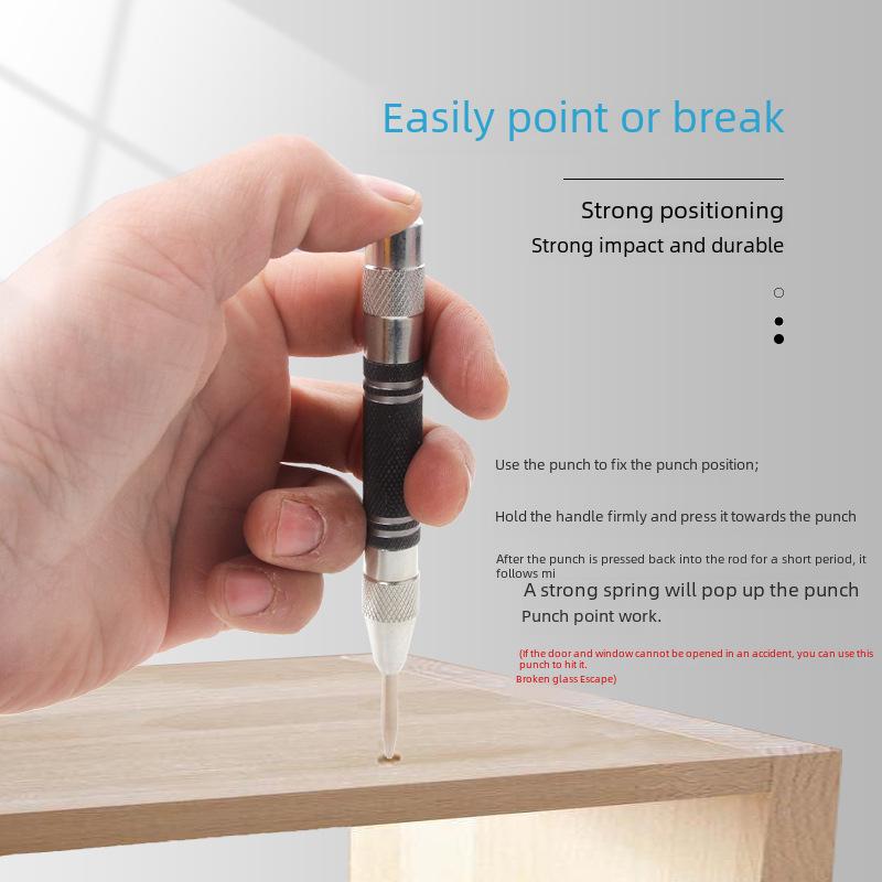 Telescopic 130mm Spring-Loaded Center Punch & Window Breaker