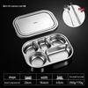 European Style 304 Stainless Steel 5-Compartment Meal Tray with Lid
