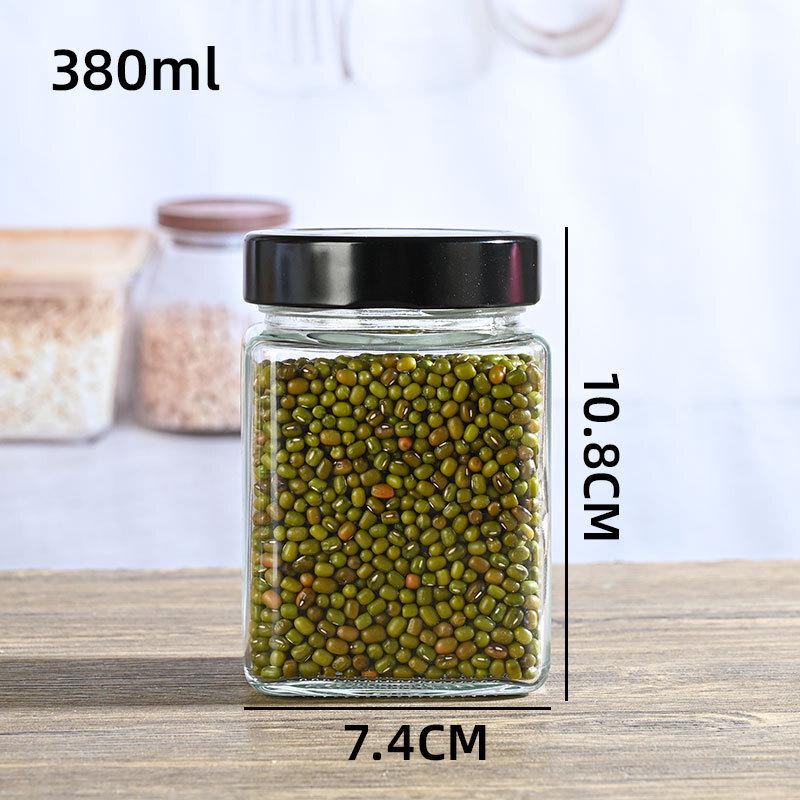 Квадратная стеклянная банка для консервирования и хранения Zhi Shi