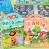 Wiederverwendbares Cartoon-Stickerbuch für Kinder Mehrere Szenarien DIY-Puzzlespiel Pädagogisches Lernen Klassisches Spielzeug für Kinder Alter 3-6 Jahre