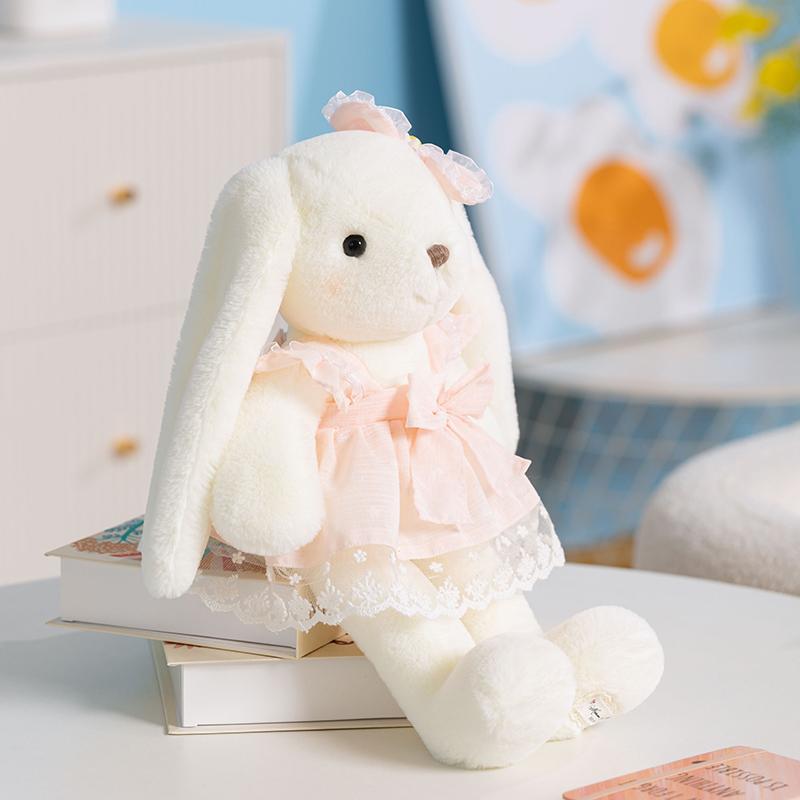 

40/50CM Adorable Rabbit Wear Princess Pleated Skirt Plush Toy Gentle Cozy Doll Pillow Fit designed for Room Decoration Girls Birth Date Present 40cm розовый
