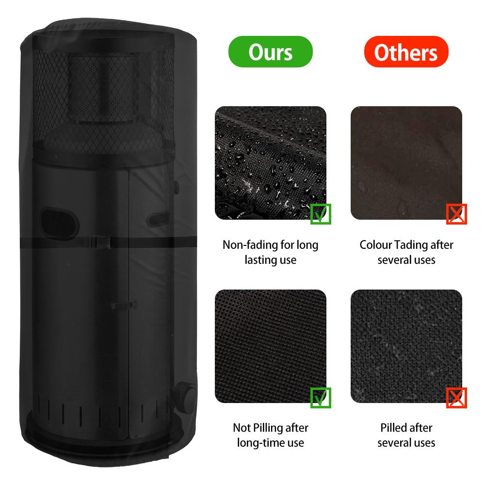 Garden Patio Heater Cover Waterproof Dustproof Shield Oxford Clot Outdoors Furniture Protector UV-Resistant Patio Heater Cover