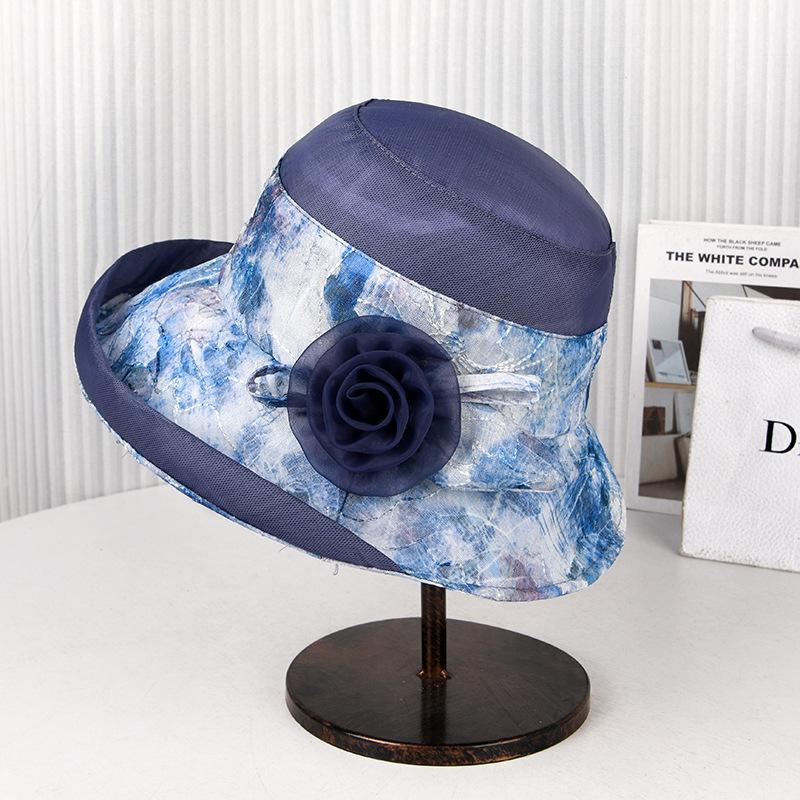 New Summer Outdoor Sun Hat Children Thin Breathable Mother Sunscreen Basin Hat Fashionable Versatile Big Eaves Bucket Hat