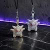 Holiday Gift for Car Lovers Bling Accessories, Cute Rhinestone Devil Rear View Mirror Alloy Hanging Pendant Charm, Halloween Auto Interior Vehicle