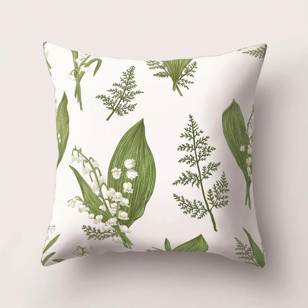 Tropical Rainforest Leaves Flowers and Plants Animals Printed Pattern Pillowcase Air Cushion Cover