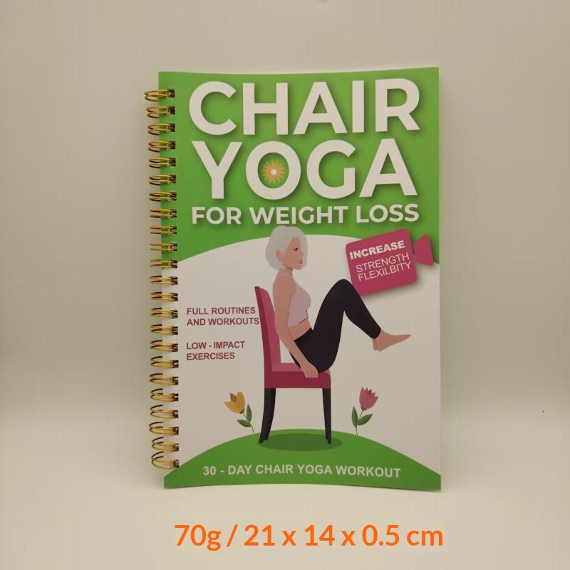 30 Day Chair Yoga Guide Muscle Strength Flexibility Beginner Seated Workout Book For Seniors & Adults