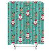 TU Christmas Shower Curtain Festive Holiday Decor Waterproof Bathroom Set Merry Xmas Pattern Farmhouse Style Modern Design Holid
