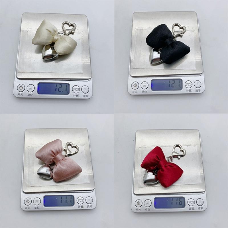 Eleganter Schleifen-Charm-Schlüsselanhänger Eleganter Herz- und Schleifen-Schlüsselanhänger mit Akzent-Handtaschendekoration für Frauen Mädchen