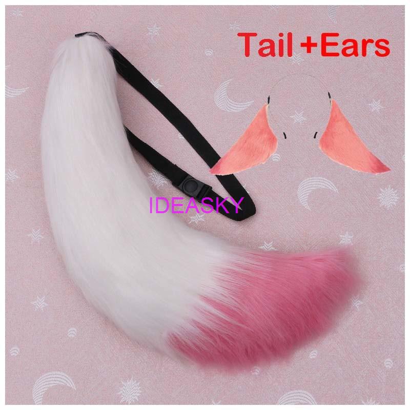 Guuji Yae Yae Miko Cosplay Ears for Man Vision Ear Tail Wig Shoes Accessories Maid Costume Long Dress