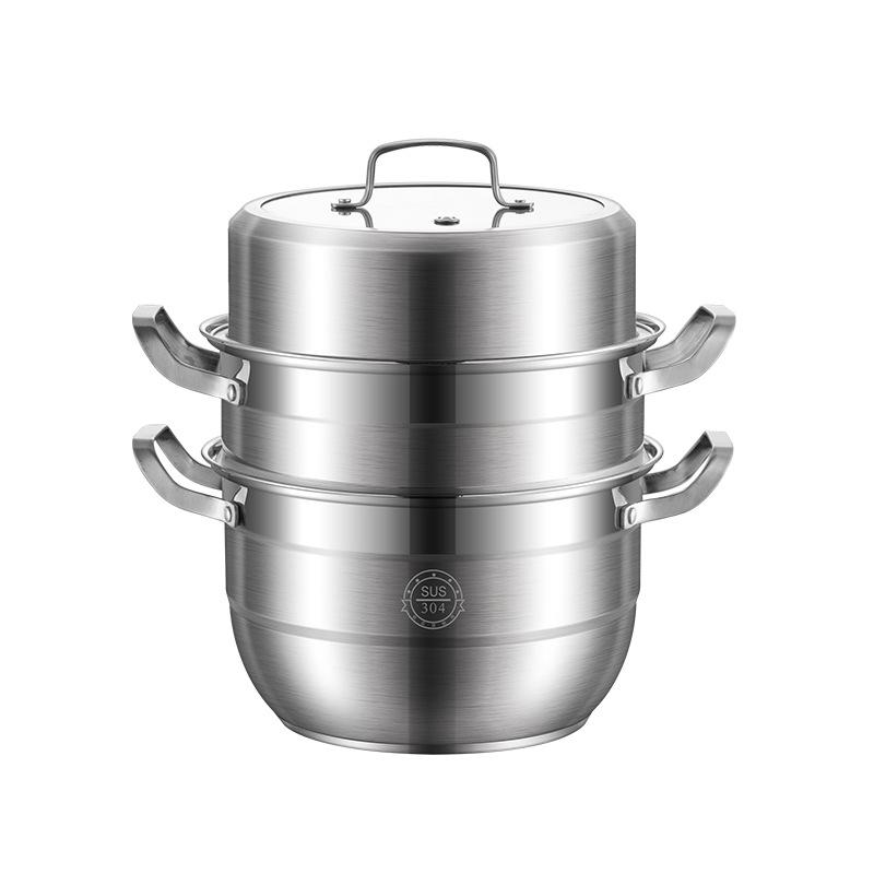 Nerezový parní hrnec s velkou kapacitou: Protiopaření, Vícevrstvý design pro vaření & dušení