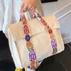 2025 Messenger Bag Women's Large-capacity Canvas Versatile Ethnic Style Embroidered Shoulder Handbag Niche Commuter Women's Bag