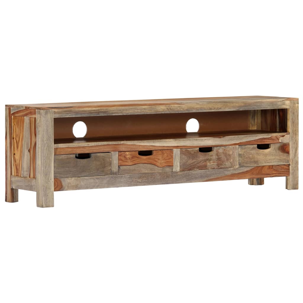 TV Stand 130 X 30 X 40 Cm Solid Acacia Wood
