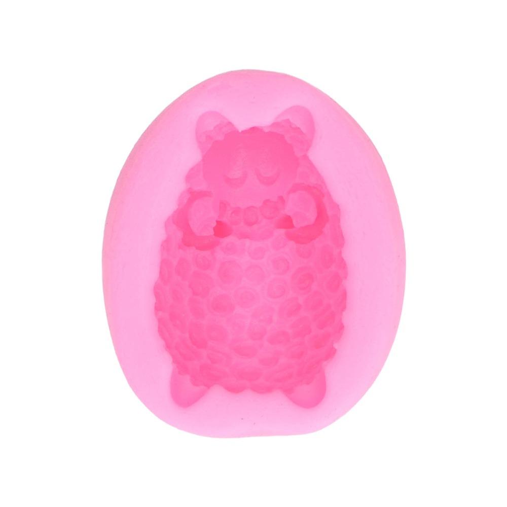 Three Dimensional Silicone Mold Fondant Mold DIY Hand Made Sheep Shape Mold 8.5 x 6.8 x 5cm Pink Chocolate Mold Chocolate Making