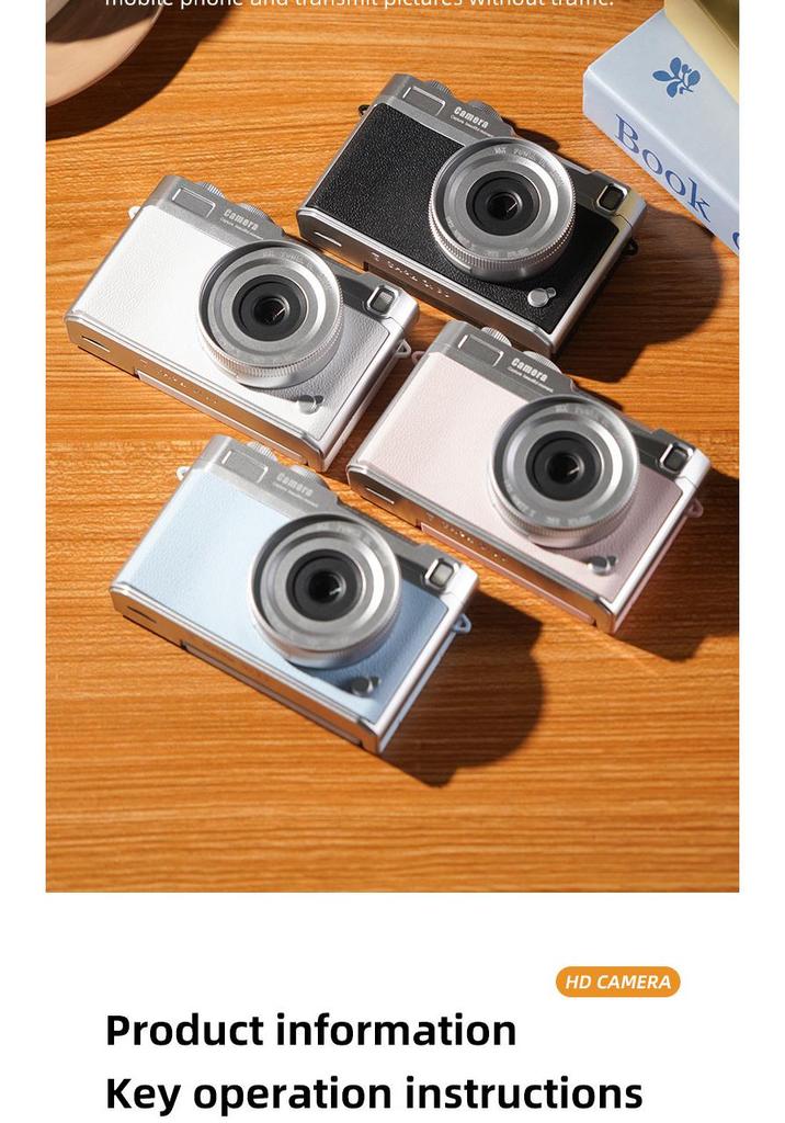 4K HD Retro Camcorder with Flip-out Screen for Students & Travelers
