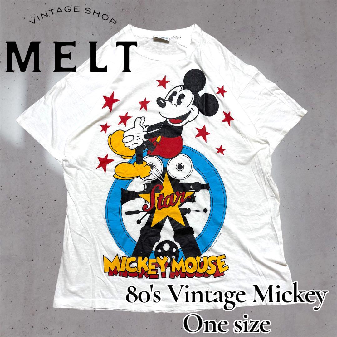

[USED] Disney 80 s Vintage Mickey Mouse Movie Design T-Shirt