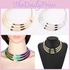 Punk Style Metal Choker Necklace With Geometric Design For Alternative Fashion Lovers