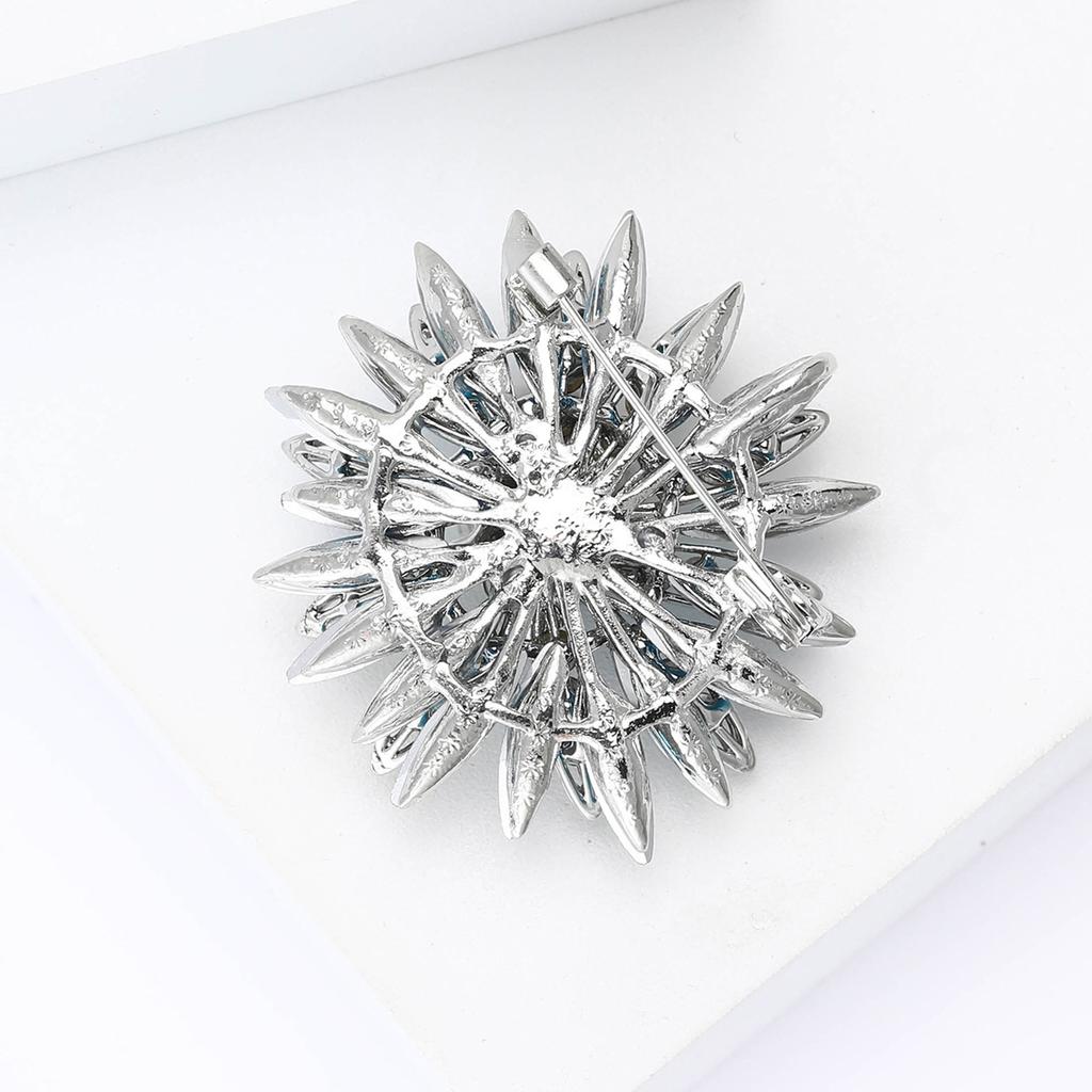 Rhinestone Sunflower Brooch for Women Unisex Lapel Pins Friends Party Gifts Banquet Jewellery Accessories