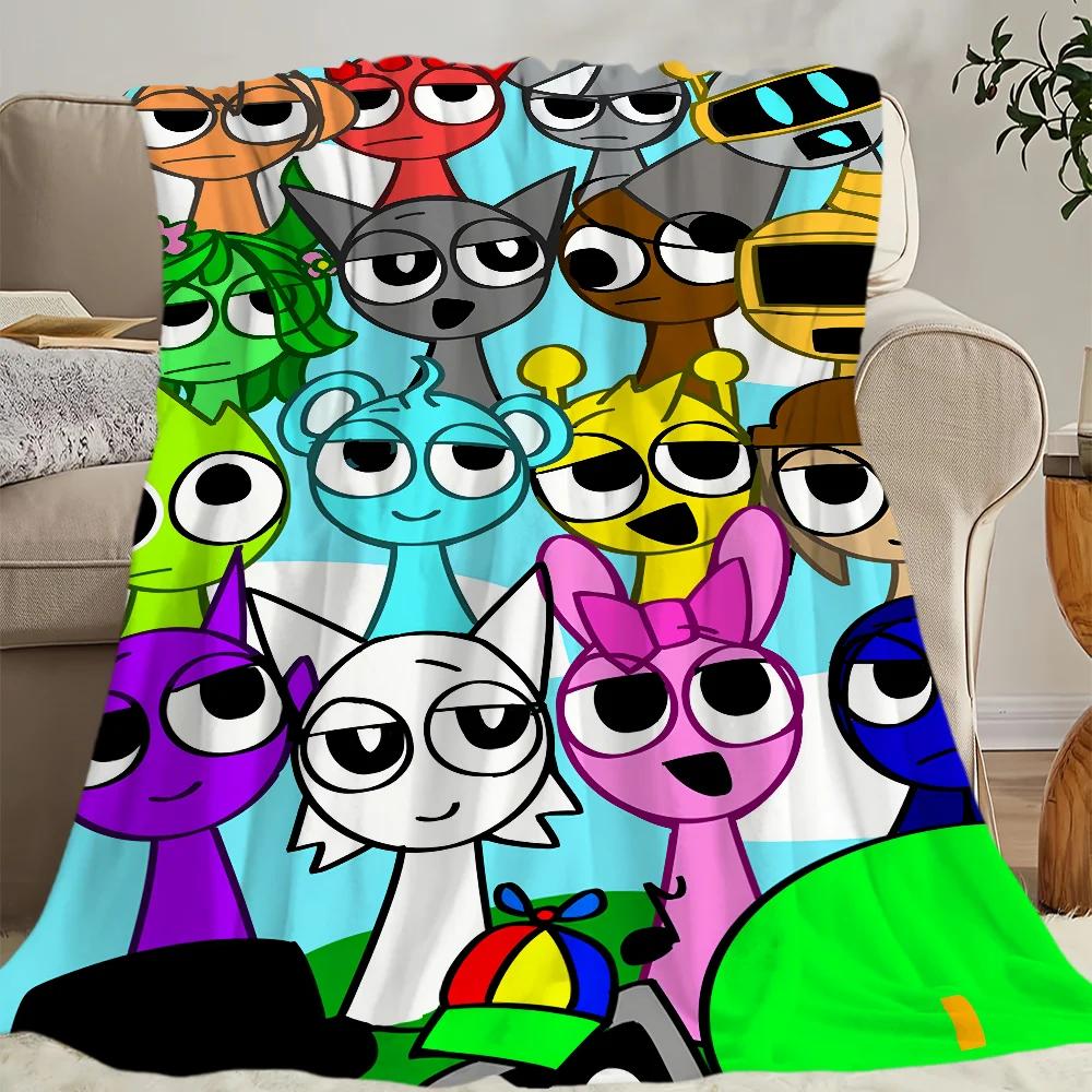 Cartoon S-Sprunki Blanket Soft And Comfortable Nap Blanket Suitable For Iiving Room Office Bedroom Warm Birthday Home Kid Gift