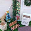 Christmas Door Mailbox Wooden Garland Broom Bucket Miniature Festive 1/12 crafts Toys