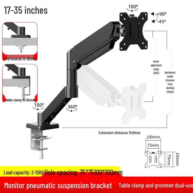 Metal Mechanical Arm VESA Monitor Stand with Adjustable Screen Riser