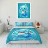 Gift for Anime Fans Pokemon Squirtle Printed Bedding Set 3PC Duvet Cover Adult Kids Gift Full Size Bedding Set Home Bed Decor