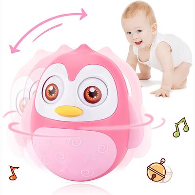Roly Poly Baby Toys 6 až 12 měsíců, Tummy Time Wobbler Toys, Penguin Tumbler Wobbler Toys pro malé chlapce Dárky pro dívky