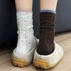 Knitted Cotton Braid Wool Socks Provide Good Warmth and Are Easy To Wear. Colorful Socks for Children Suitable for Autumn and Winter, Thickened Socks.