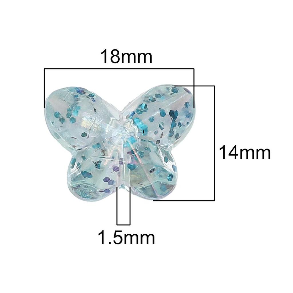 Colorful Acrylic Butterfly Beads for DIY Hairpin Bracelet Decoration