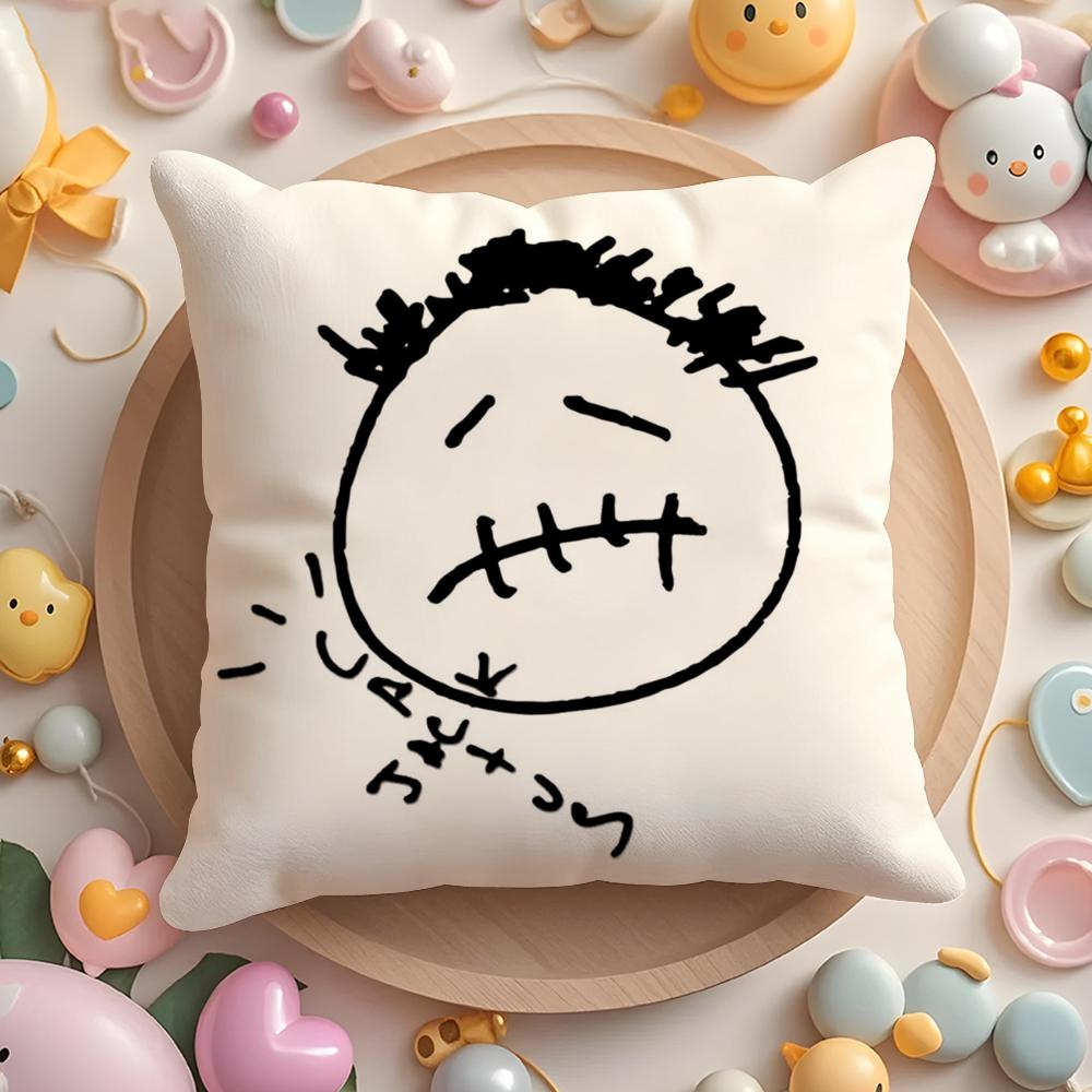 TTravis SScott Cactus Jack Cushion Cover Plush Fabric Soft DoubleSided Printed Sofa Warm Winter Home Gift Pillow Cover