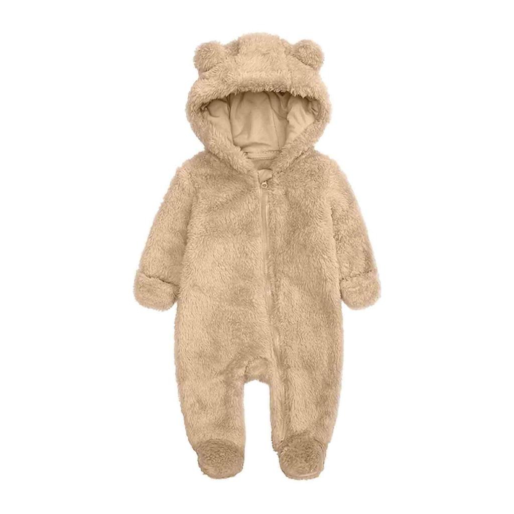 Infant Romper Set Baby Crawling Suit Thick Warmth Newborn Flannel Outfit