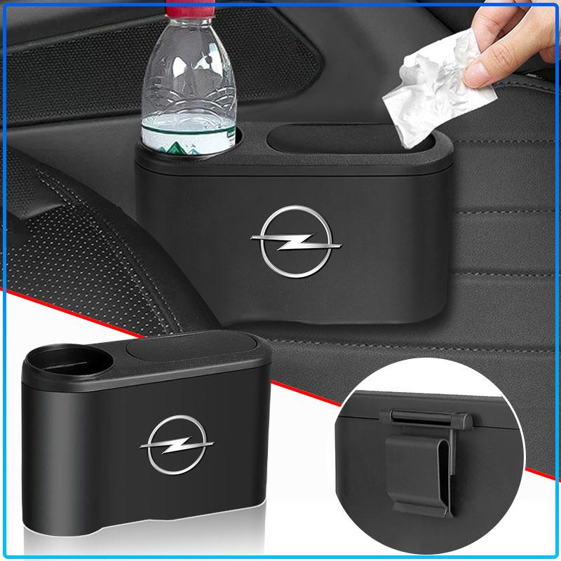 1Pcs Portable Hanging Mini Car Trash Can Wastebasket Trash Can with Lid For Opel crosa d astra h insignia astra j zafira b mokkaastra vivaro astra g
