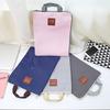 A4 Oxford Canvas File Bag Multi Layer Handheld Briefcase Storage Organizer for Office School Supplies Student Teacher