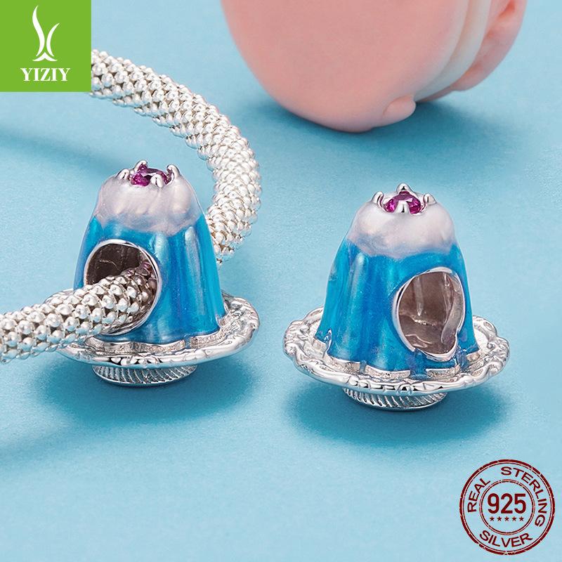 S925 Sterling Silver Oil Drop Pudding Bracelet Beaded Accessories Sweet Dream Dessert Diy Beads