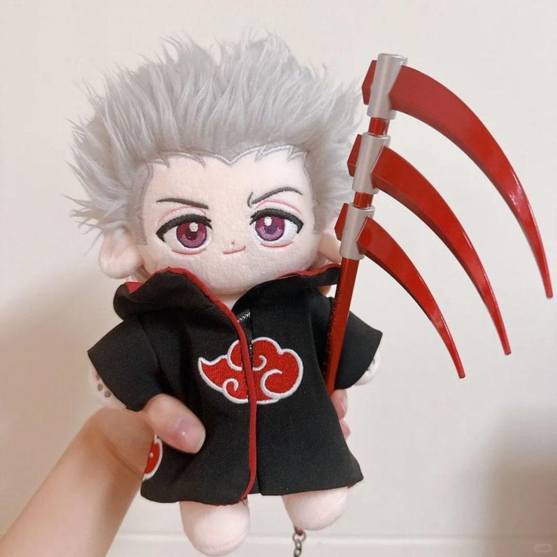 Kawaii Naruto Plush Doll 20cm Creative Hidan Cartoon Fluffy Stuffed Toys Clothes Changeable Anime Accessories Girls Perfect Gift