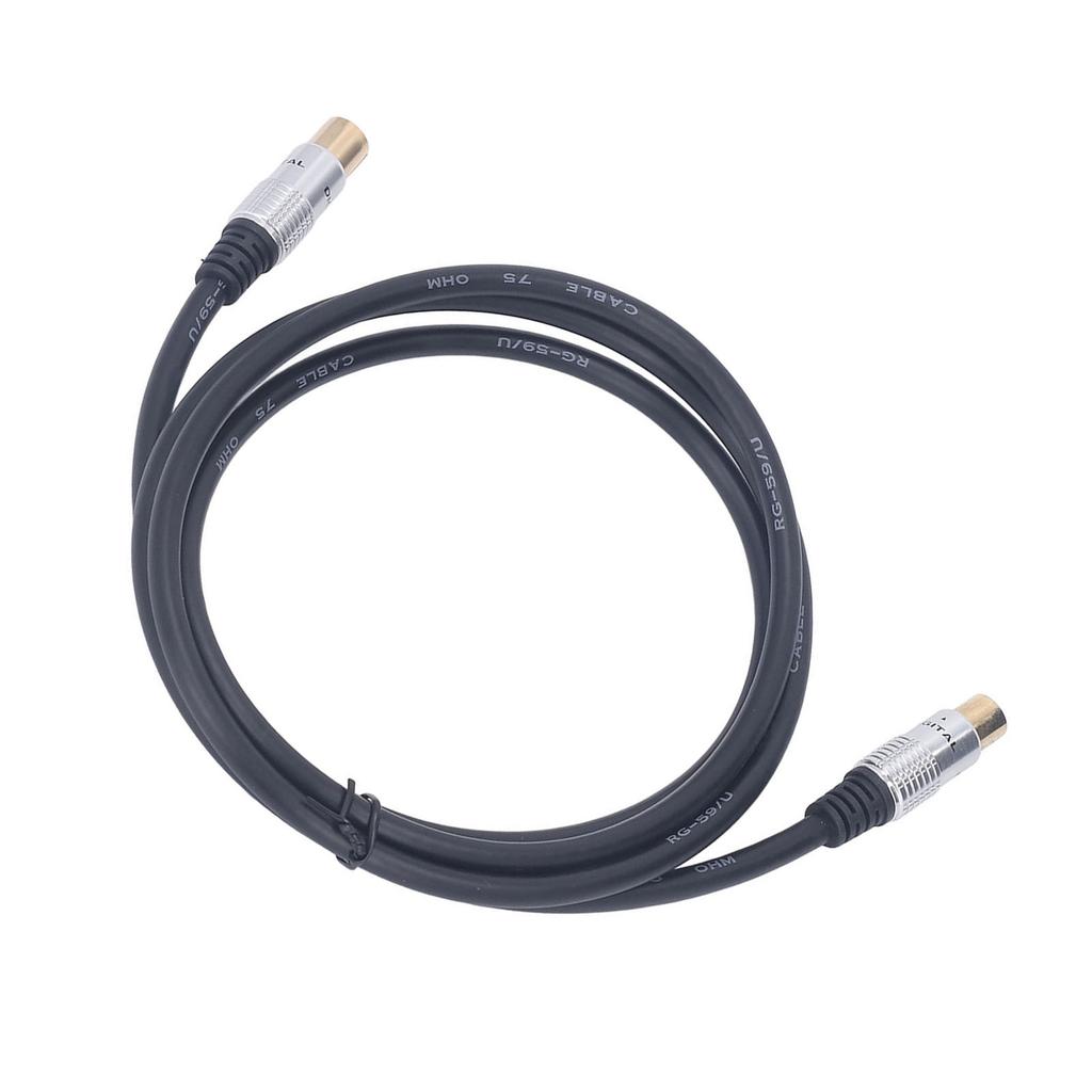 Coaxial Cable 5ft Triple Shielded 9.5mm Male to Female RG59U Coax TV Cable for Satellite Receivers