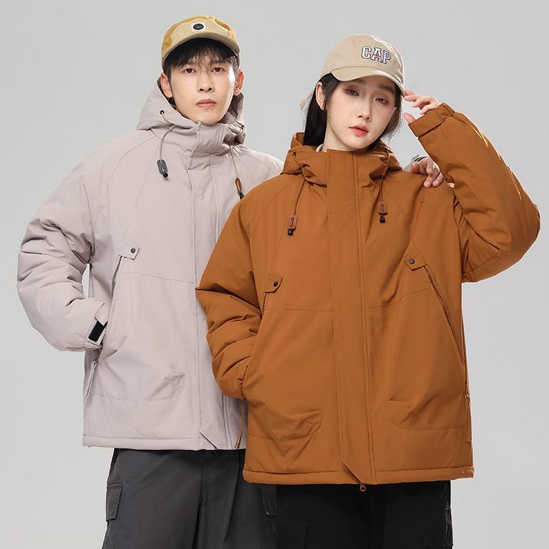 Men's Loose Casual Cotton Jacket Long Hip-Length Warm Winter Daily Coat