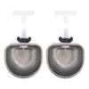 2 Sets Stainless Steel Pet Water Feeders Rabbit Drinker Bowls Cage Accessories Poultry Supplies Feeding Equipment Safe High