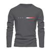 Spring Men's,Men's Letter Printing,Men's Long Sleeve,Trendy Round Neck New Casual T-Shirt