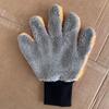 1 Stück beidseitiger dicker Plüsch-Waschhandschuh für das Auto, weicher 5-Finger-kratzfreier Handschuh für die Schaumreinigung, wasserdicht, Handgelenk, Detailpflege