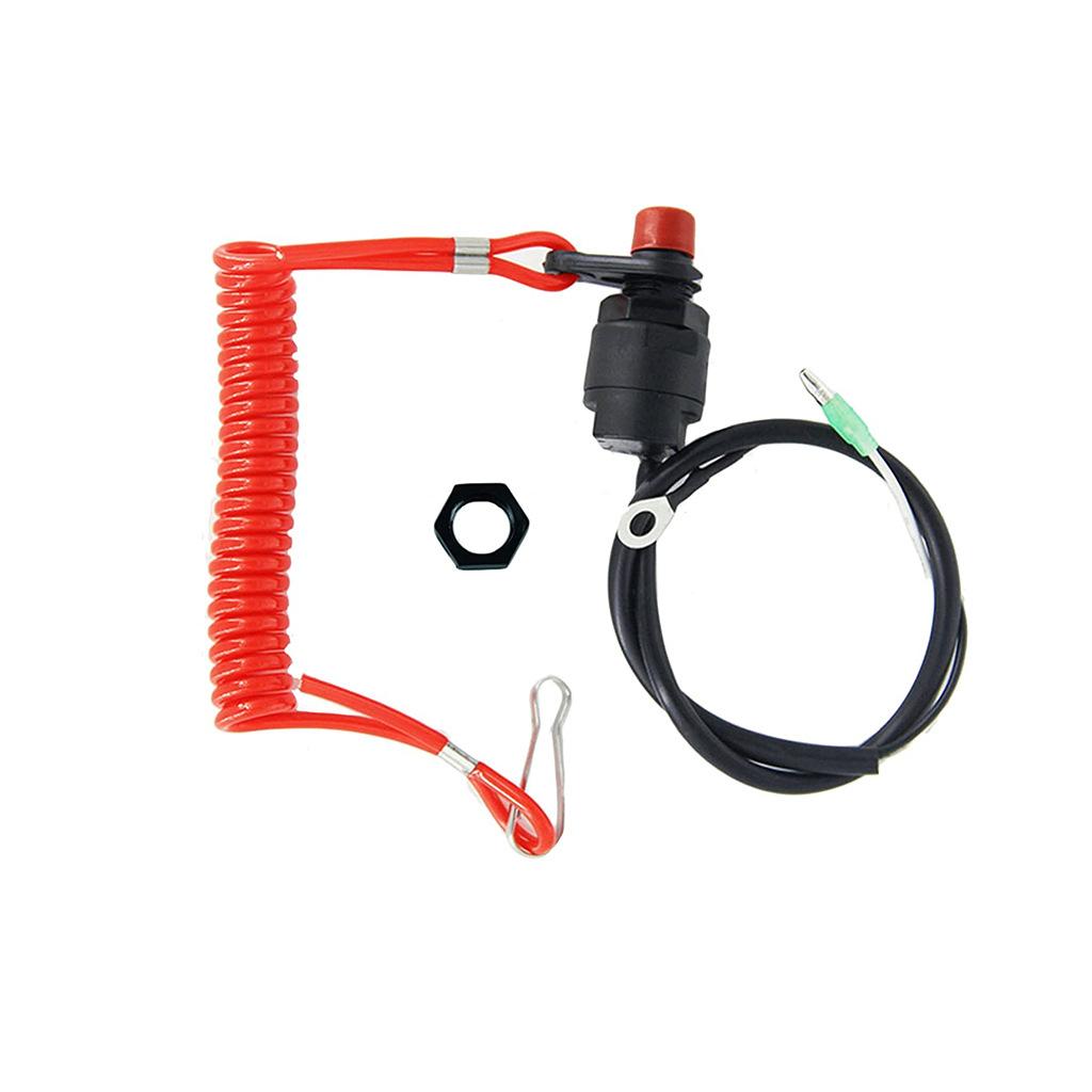 70cm Motorcycle Engine Kill Stop Switch Boat Outboard Engine Motor Kill Stop Switch Safety Lanyard For Marine ATV Quad Yacht