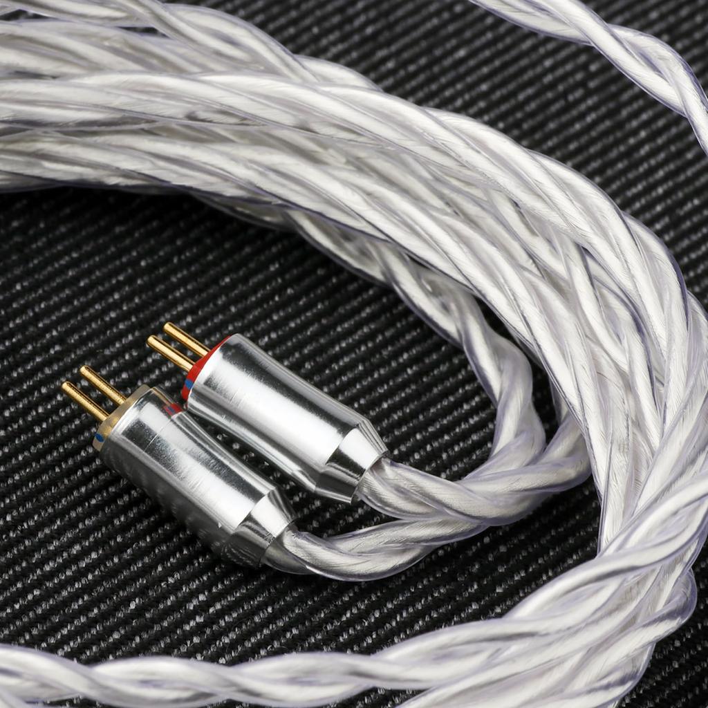 Linsoul THIEAUDIO EST Litz 5N OCC Crystal Earphone Upgrade Soft Oxidation for (Static Electricity) 100-Strand Silver-Plated (Single Copper) Cable,
