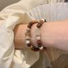 Tanshu Wood Bead Bracelet - Elegant Ancient-style Zen Beads - Ethnic Style Necklace - Accessory for Hand Jewelry