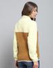 ROCK.IT From House of Monte Carlo Womens Self Design Brown Mock Neck Full Sleeve Sweatshirt