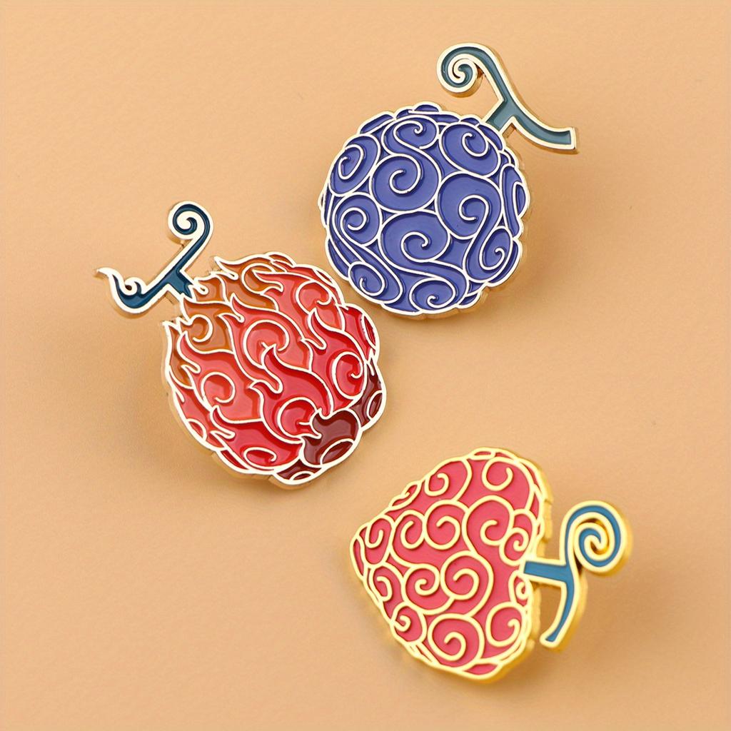 Anime Fruit Brooch Badge, Backpack Clothing Decoration Accessories, Creative Pin Style Pendant, Cute and Versatile Accessories