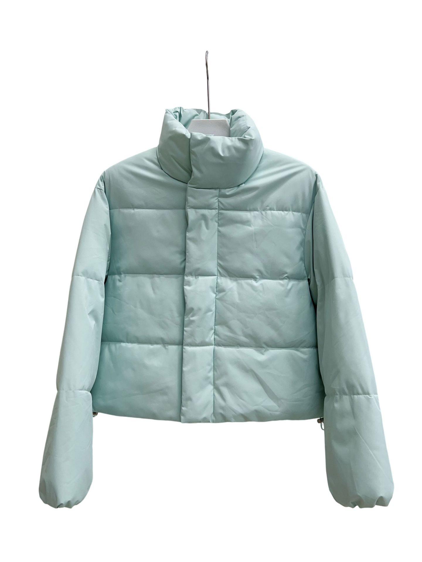 

Утолщенный пуховик со стойкой воротником, зимняя новинка, молочный пуховик из хлопка huhu, маленькое хлопковое пальто, короткая куртка M