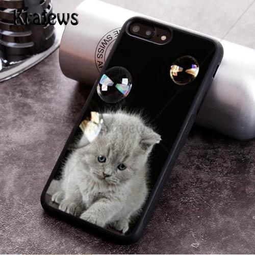Krajews Cute Adorable Kittens Soft Phone Cases For iPhone 17 Air 16 15 14 11 12 13 Pro MAX Plus cover coque