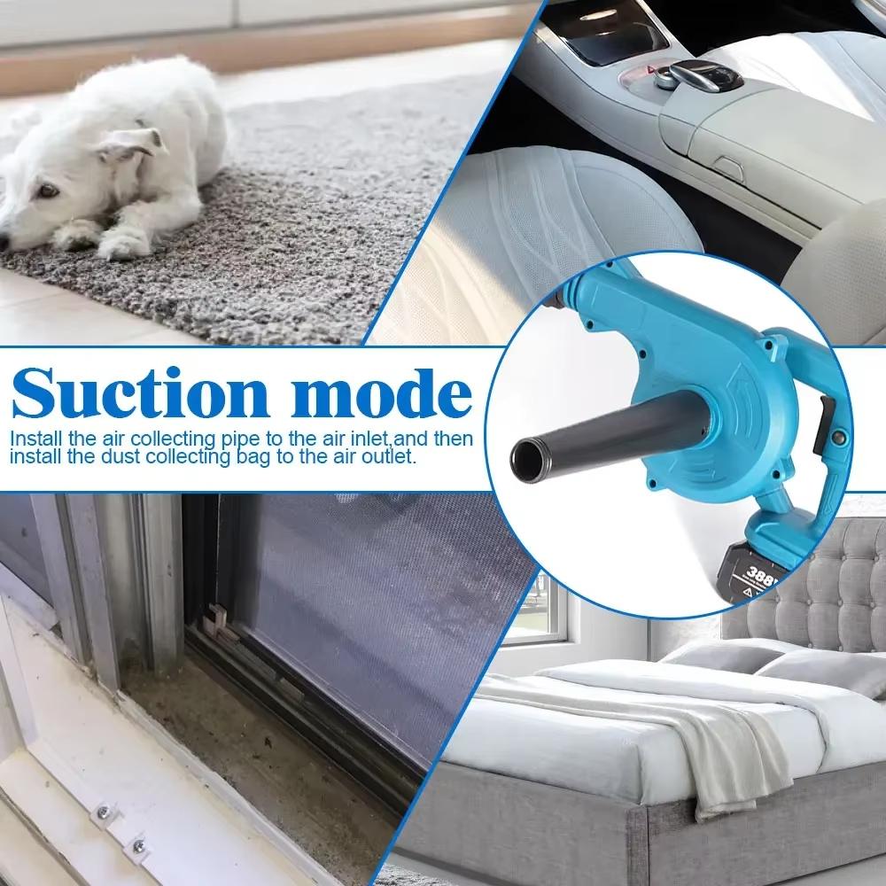 Handheld Leaf Computer Dust Collector Cleaner For Makita 18V Battery Cordless Electric Air Blower 2 In 1 Air Blower&Suction